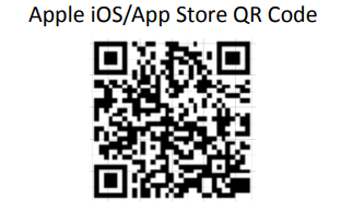 MyMailServices Apple App QR Code - access button to the Apple IOS App Store below